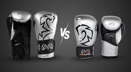 rival silver sparring gloves and bag gloves