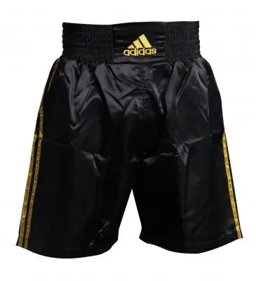 Adidas Satin Black Boxing Shorts | Fight Co