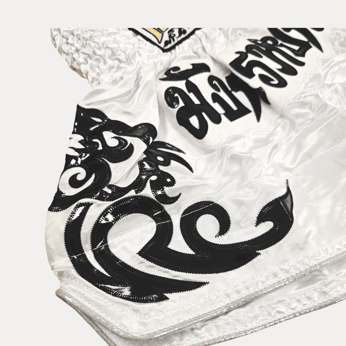 Fluory Silver Leaf Kids Muay Thai Shorts Fight Co