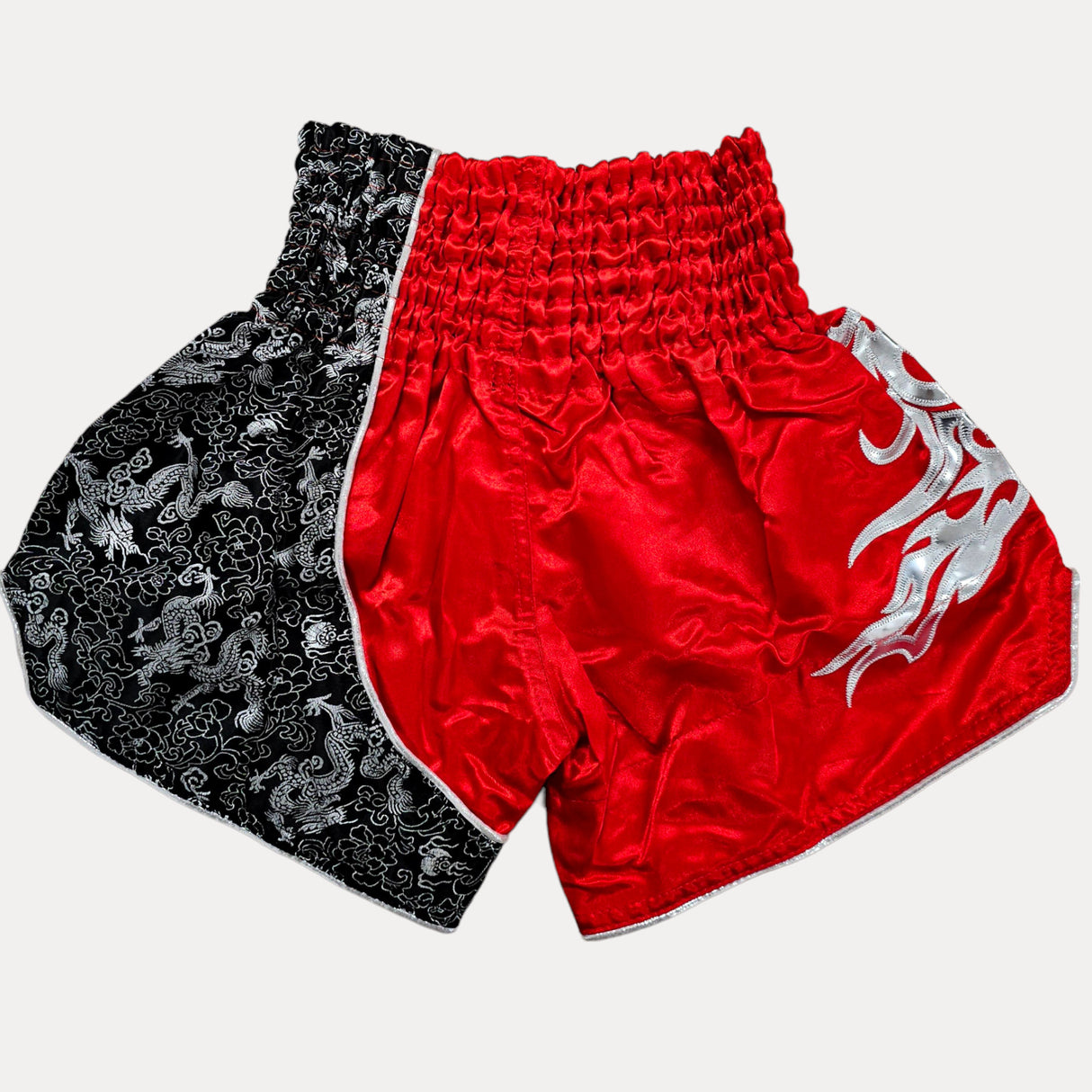 Fluory Silver Leaf Kids Muay Thai Shorts Fight Co