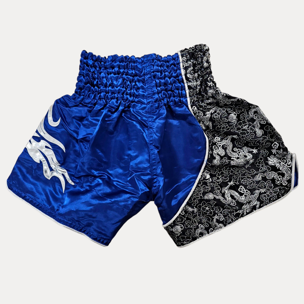 Fluory Silver Leaf Muay Thai Shorts Fight Co