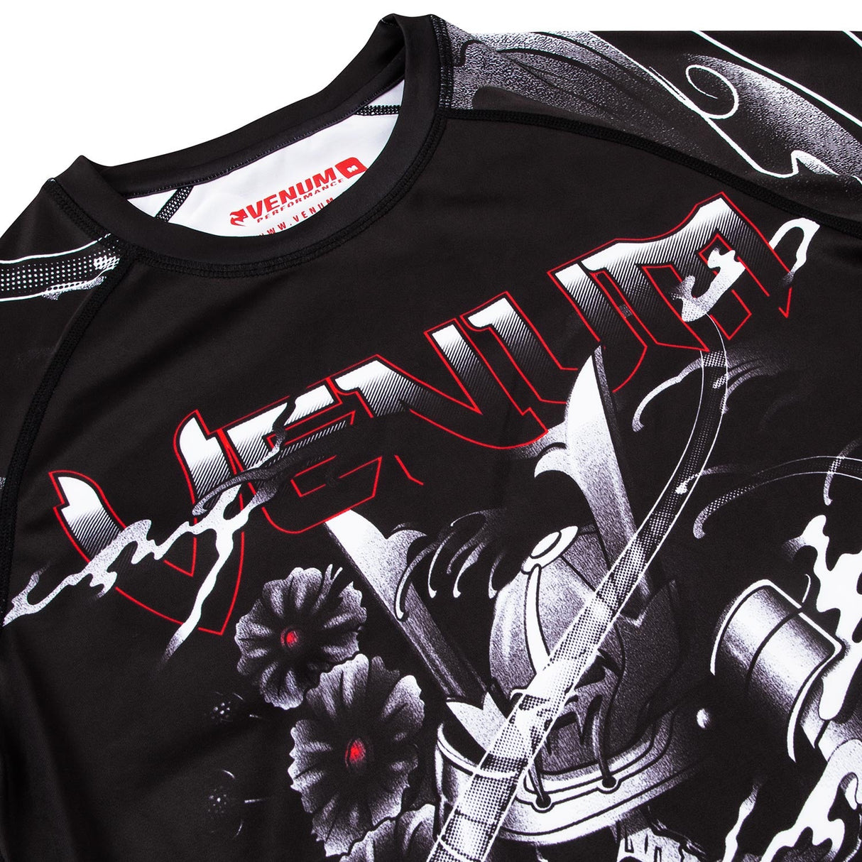 Venum Samurai Skull Rashguard - Short Sleeves - Black Fight Co
