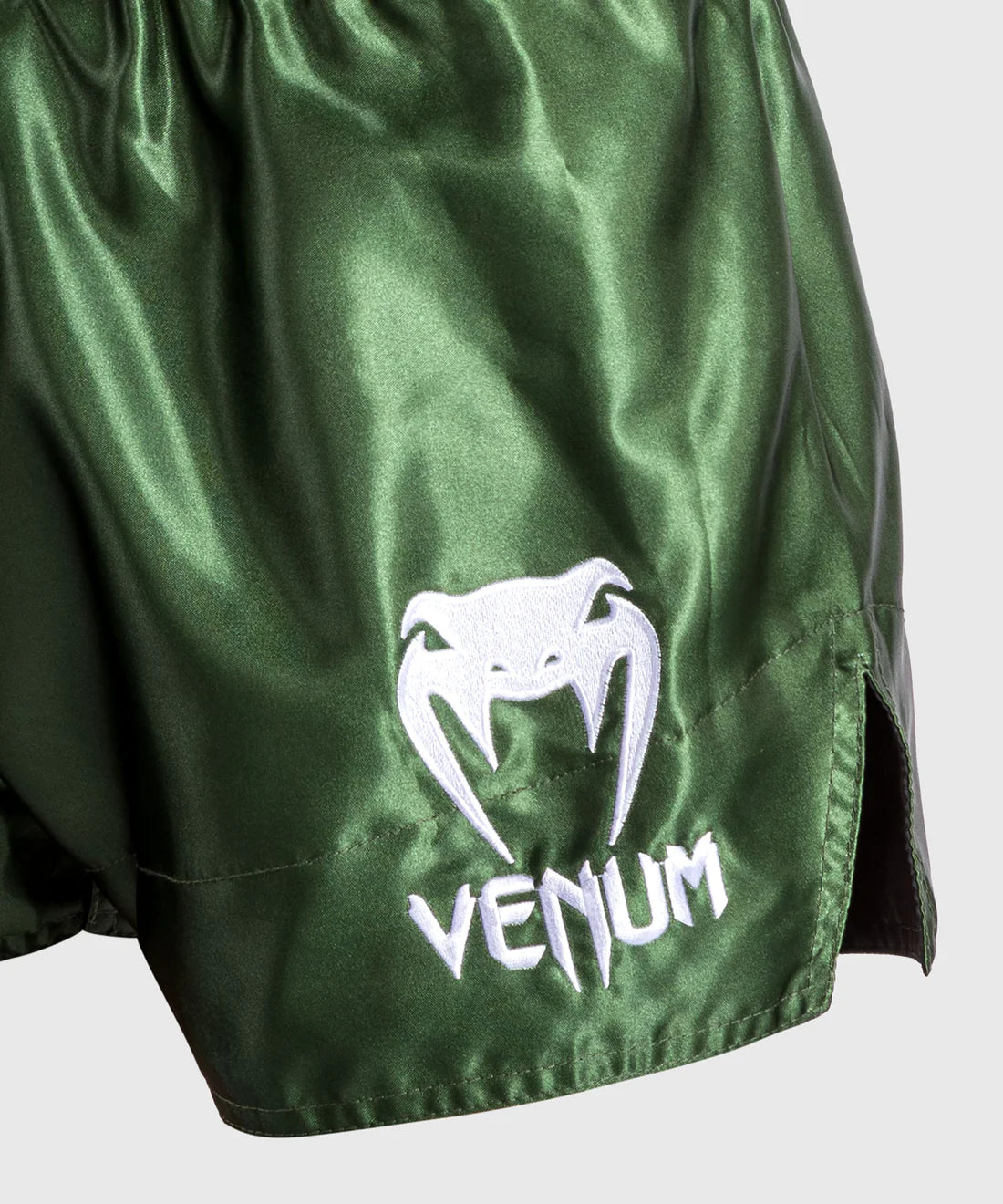 Venum Classic Muay Thaï Short - Black/White/White Fight Co