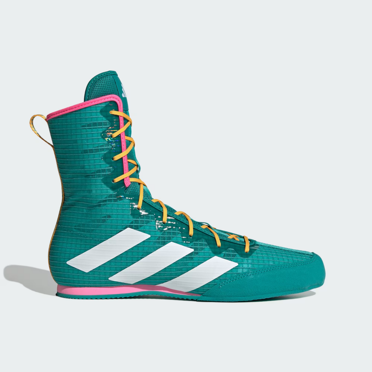 Adidas Box Hog 4 Boxing Boots - Teal/White/Lucid Pink