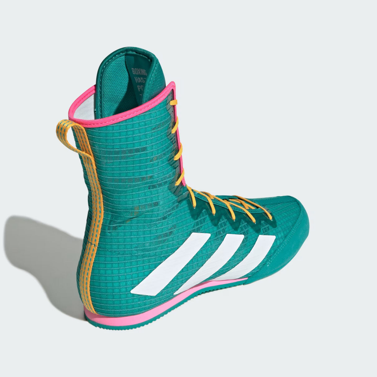 Adidas Box Hog 4 Boxing Boots - Teal/White/Lucid Pink