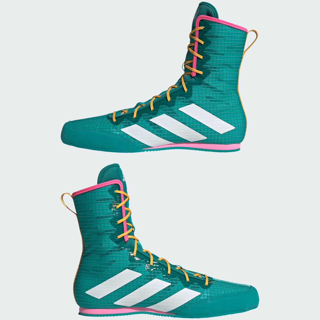 Adidas Box Hog 4 Boxing Boots - Teal/White/Lucid Pink