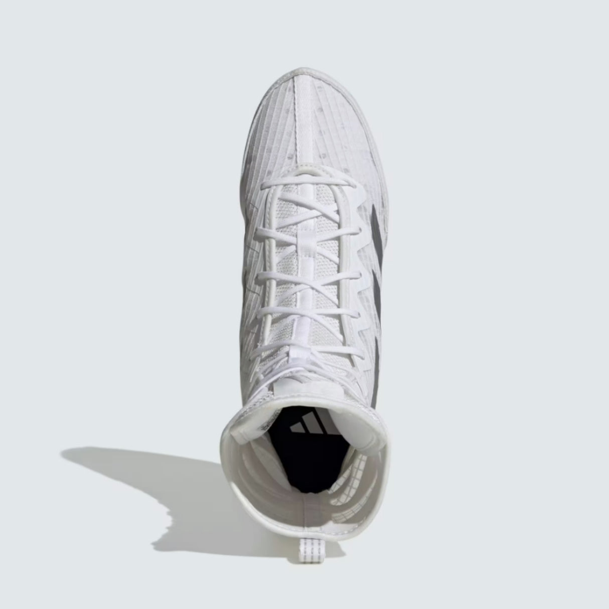 Adidas Box Hog 4 Boxing Boots - Cloud White / Silver Metallic / Core Black