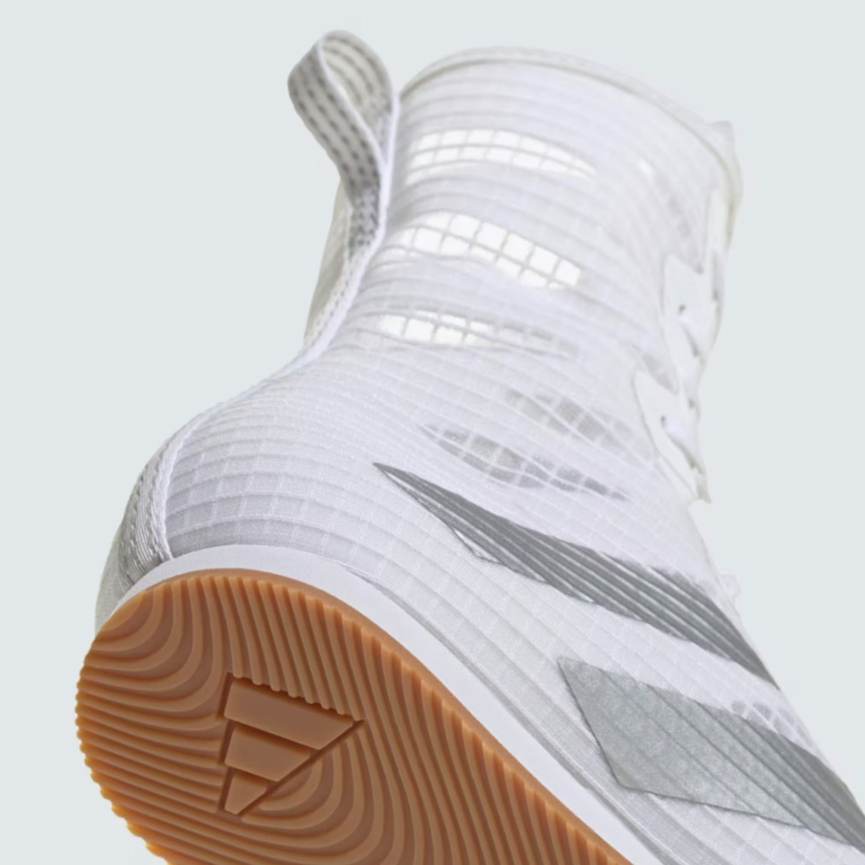 Adidas Box Hog 4 Boxing Boots - Cloud White / Silver Metallic / Core Black