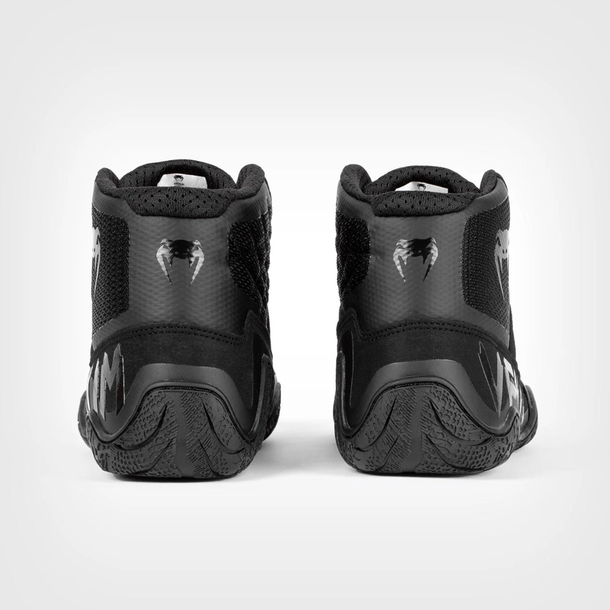 Black/Black Venum Elite Wrestling Shoes - Fight Co