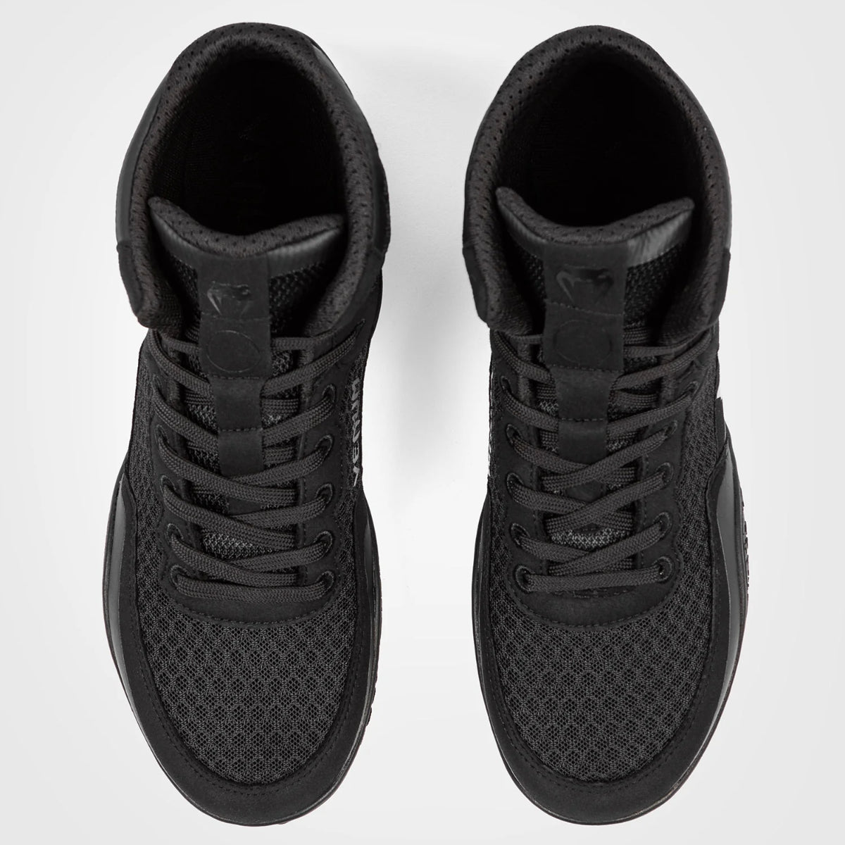 Black/Black Venum Elite Wrestling Shoes - Fight Co