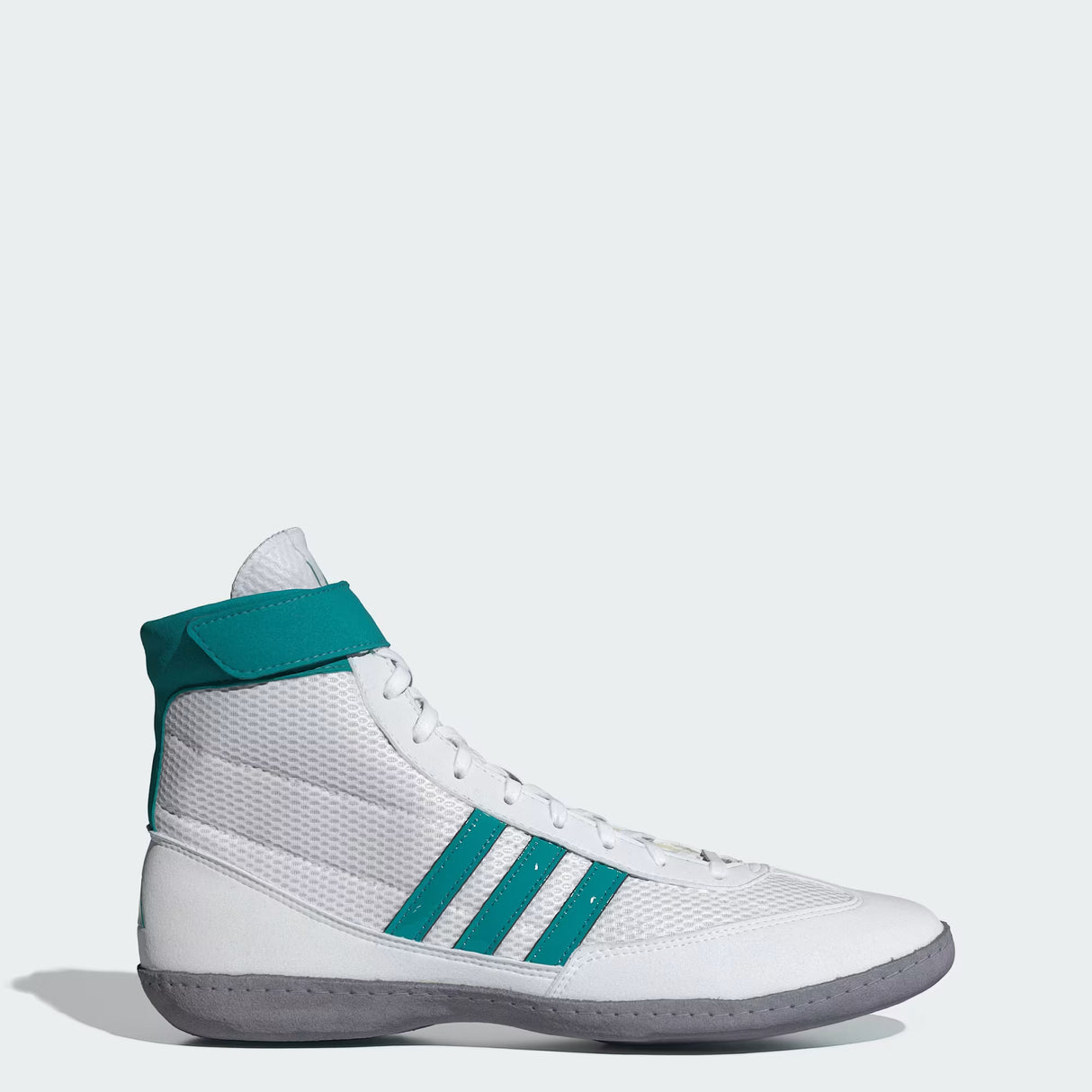 Adidas Combat Speed 4 Wrestling Boots - White/Teal/Grey