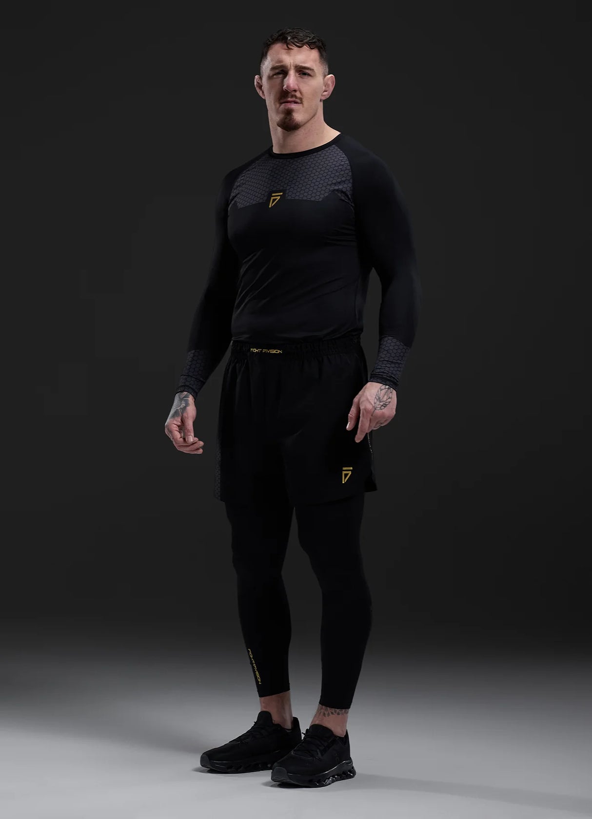 Gym King Fight Division Combat Long Sleeve Rash Guard