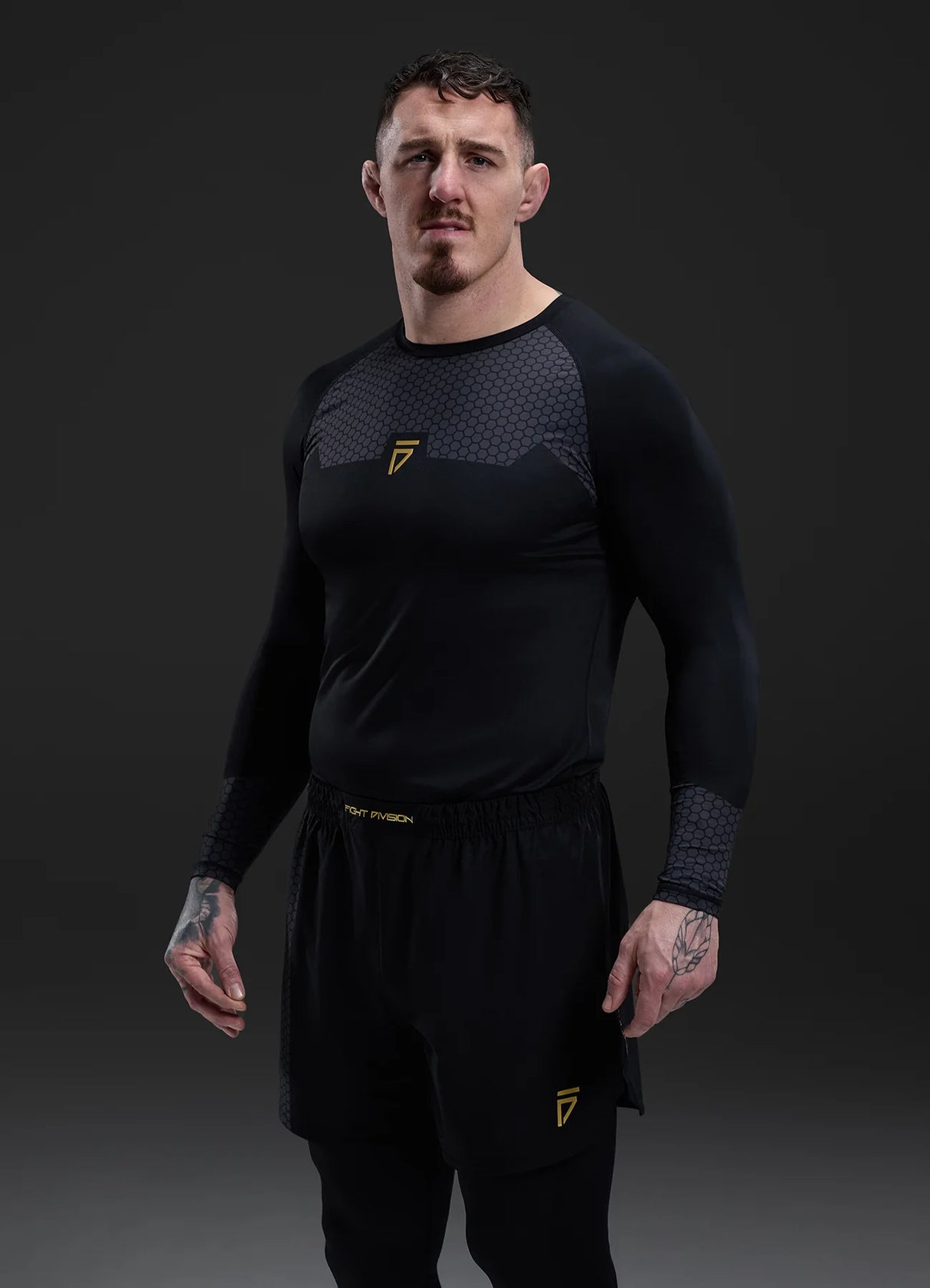Gym King Fight Division Combat Long Sleeve Rash Guard