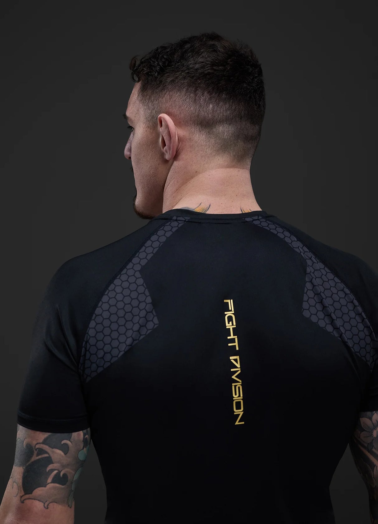Gym King Fight Division Combat Short Sleeve Rash Guard