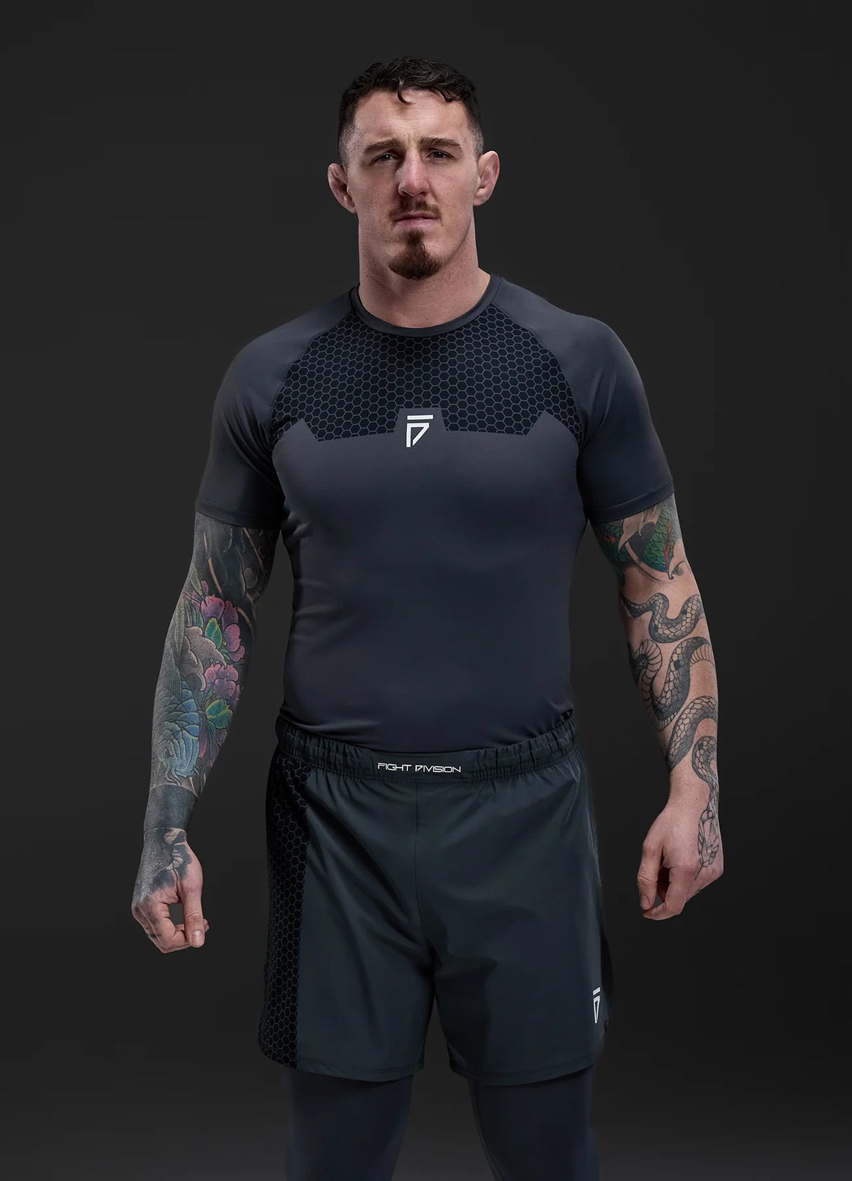 Gym King Fight Division Combat Short Sleeve Rash Guard