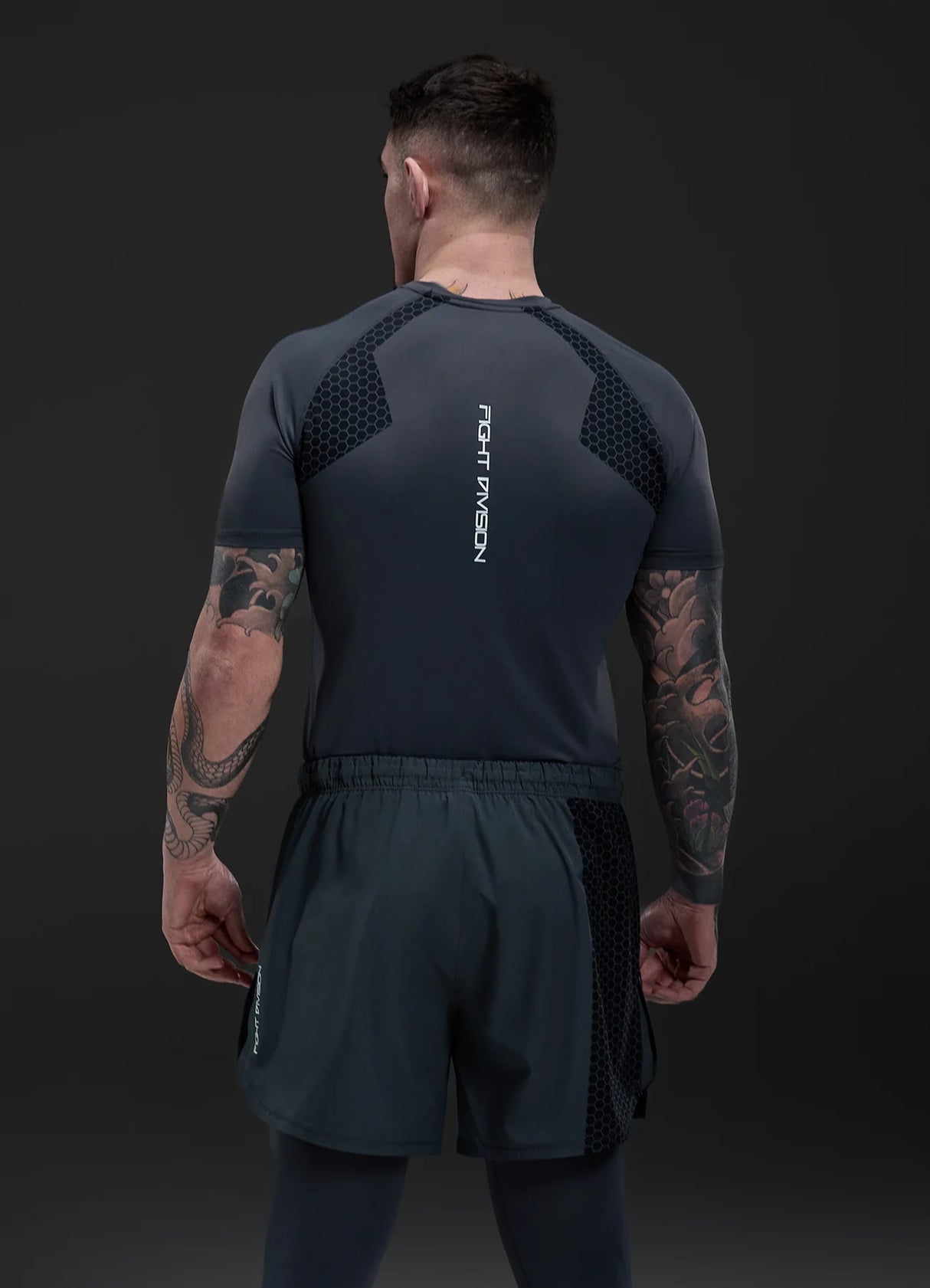 Gym King Fight Division Combat Short Sleeve Rash Guard