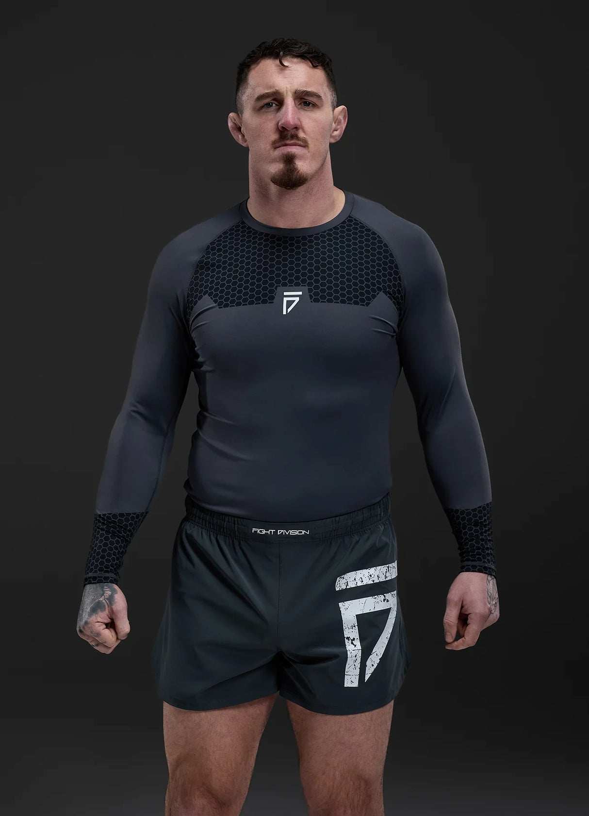 Gym King Fight Division Combat Long Sleeve Rash Guard