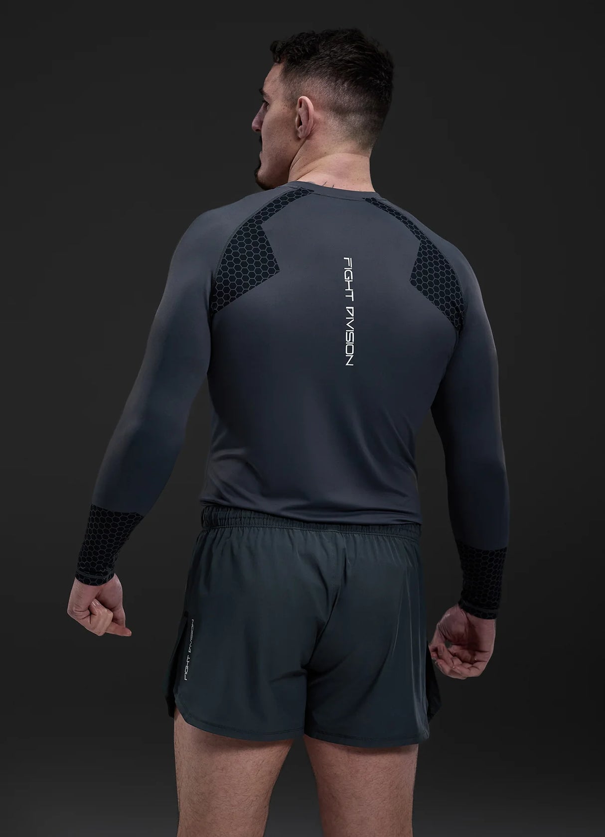 Gym King Fight Division Combat Long Sleeve Rash Guard