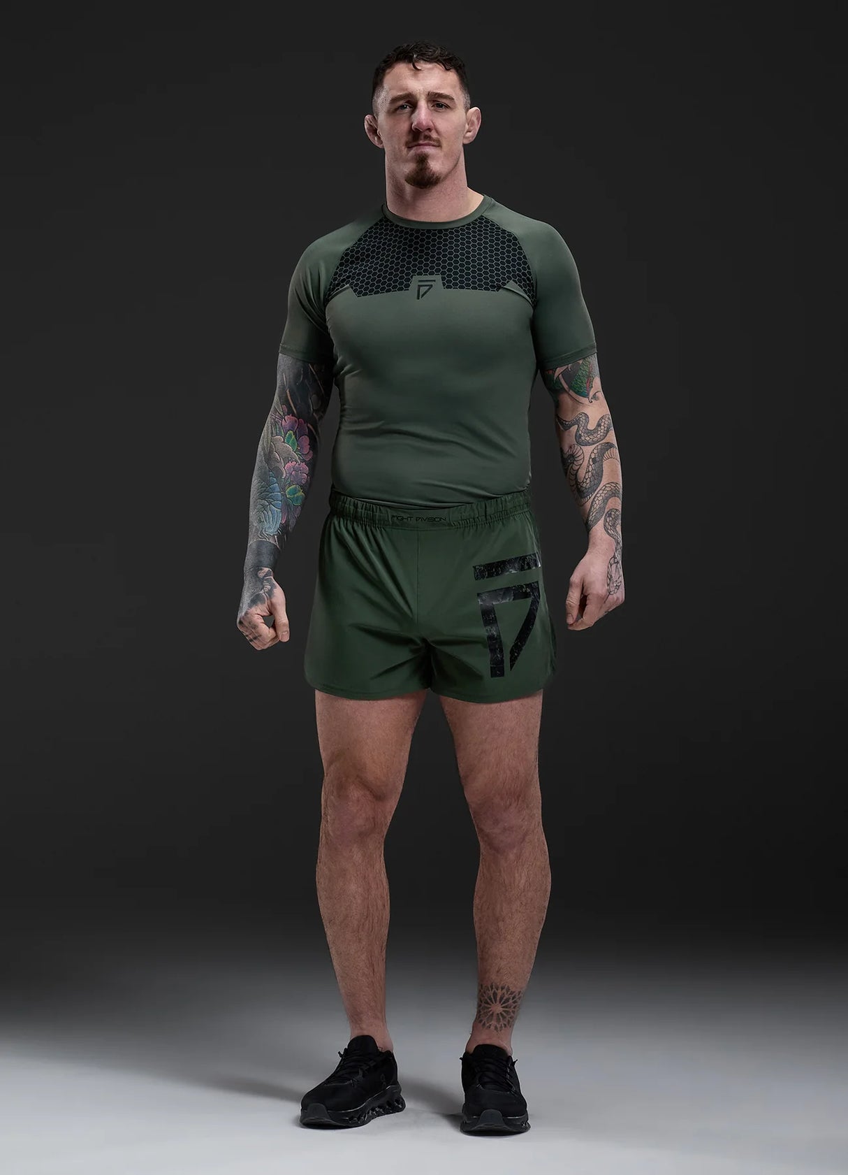 Gym King Fight Division Combat Short Sleeve Rash Guard