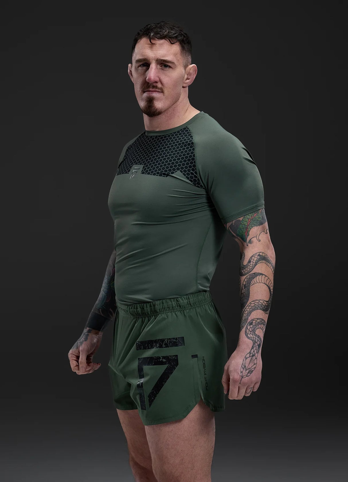 Gym King Fight Division Combat Short Sleeve Rash Guard