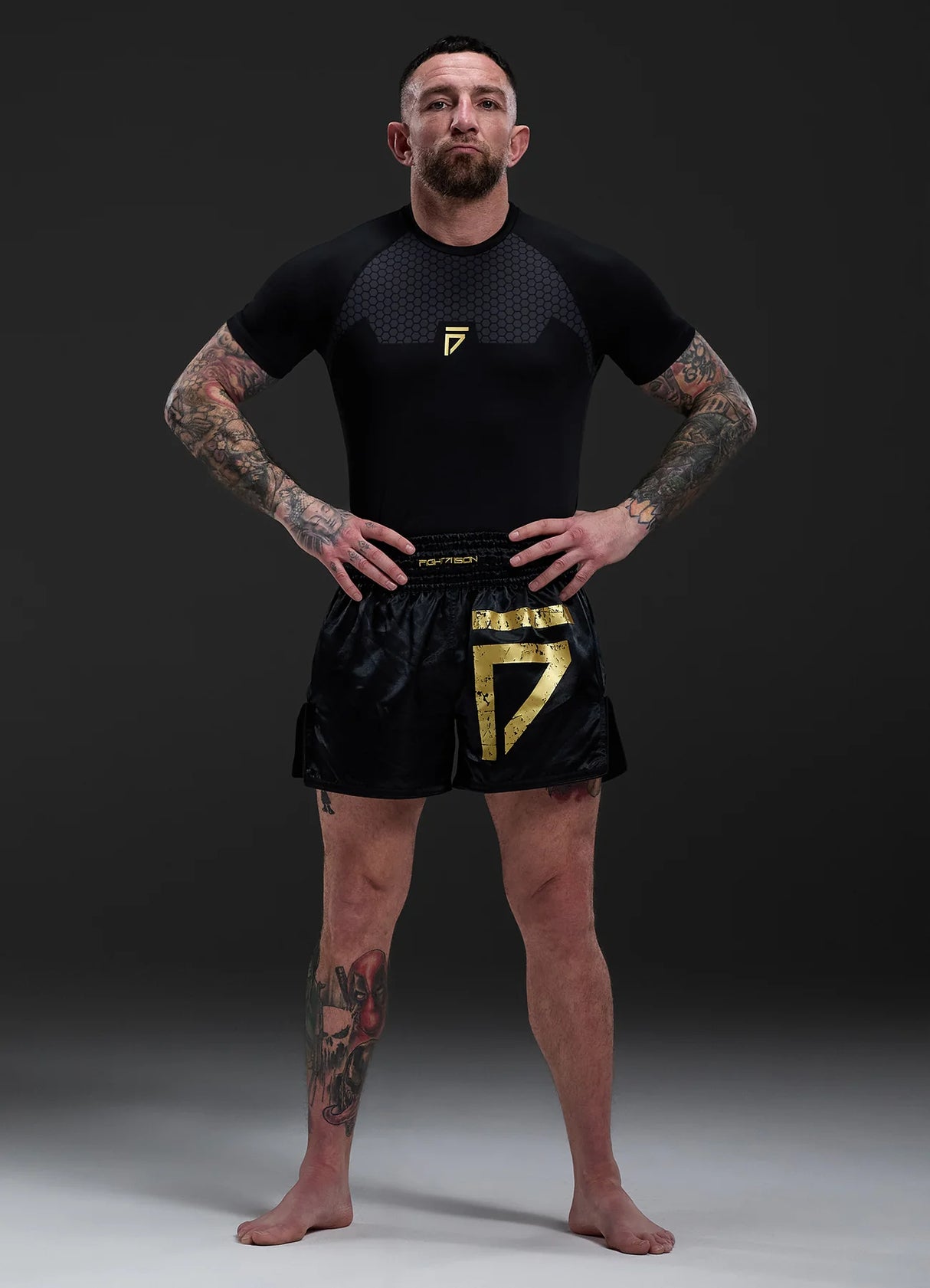 Gym King Fight Division Combat Short Sleeve Rash Guard