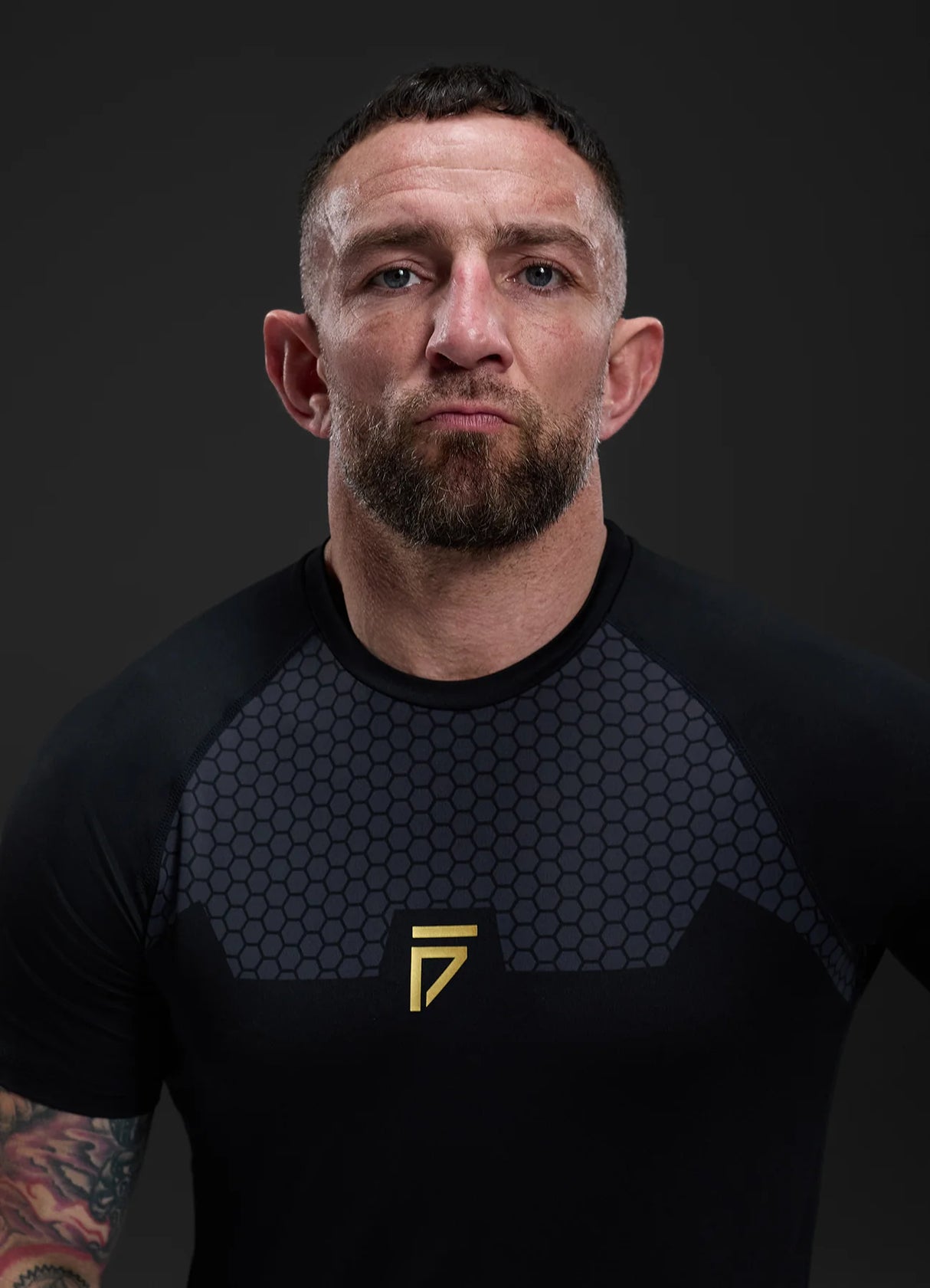Gym King Fight Division Combat Short Sleeve Rash Guard