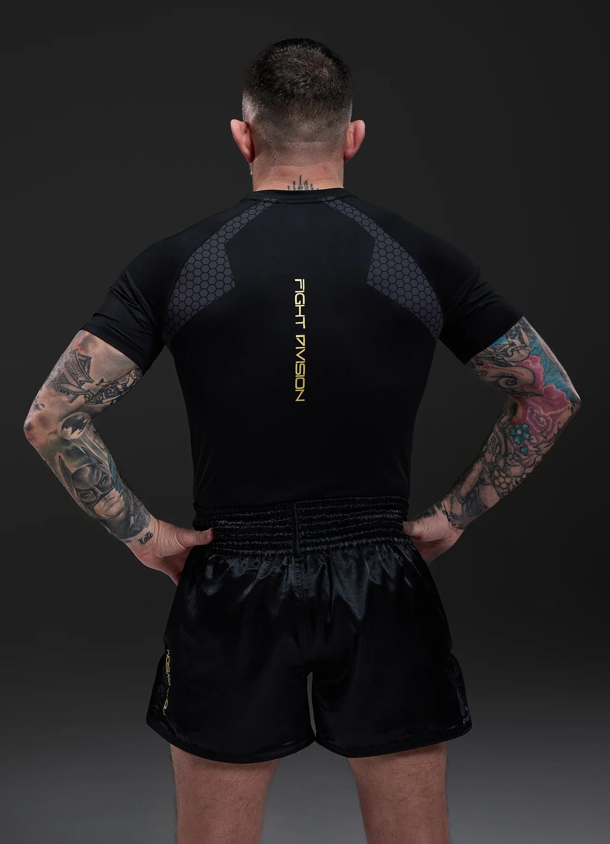Gym King Fight Division Combat Short Sleeve Rash Guard