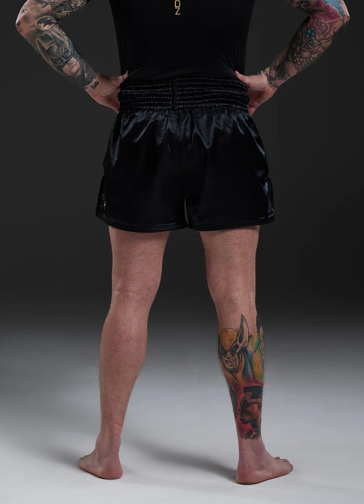 Gym King Fight Division Muay Thai Boxing Shorts - Black/Gold