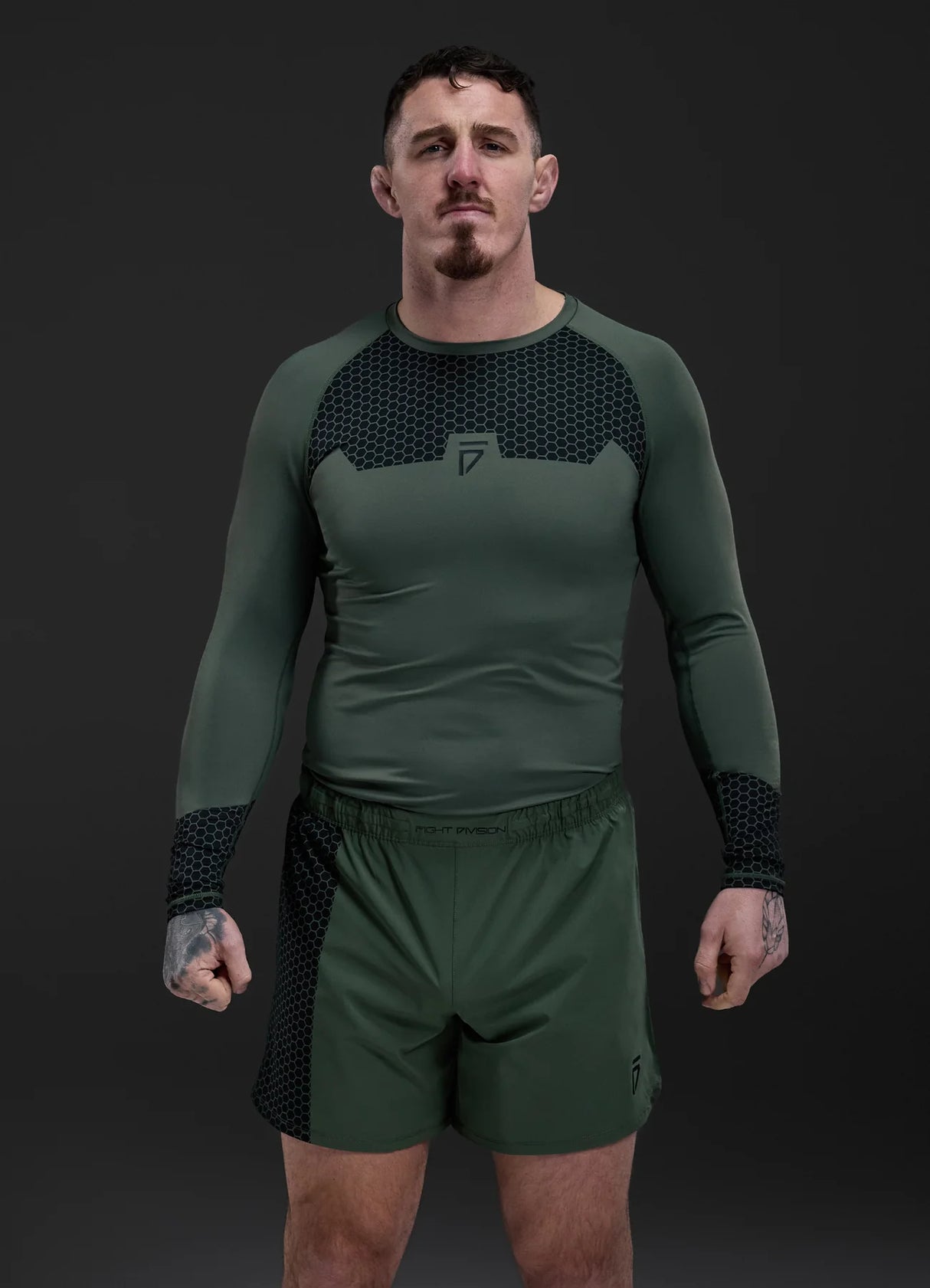 Gym King Fight Division Combat Long Sleeve Rash Guard