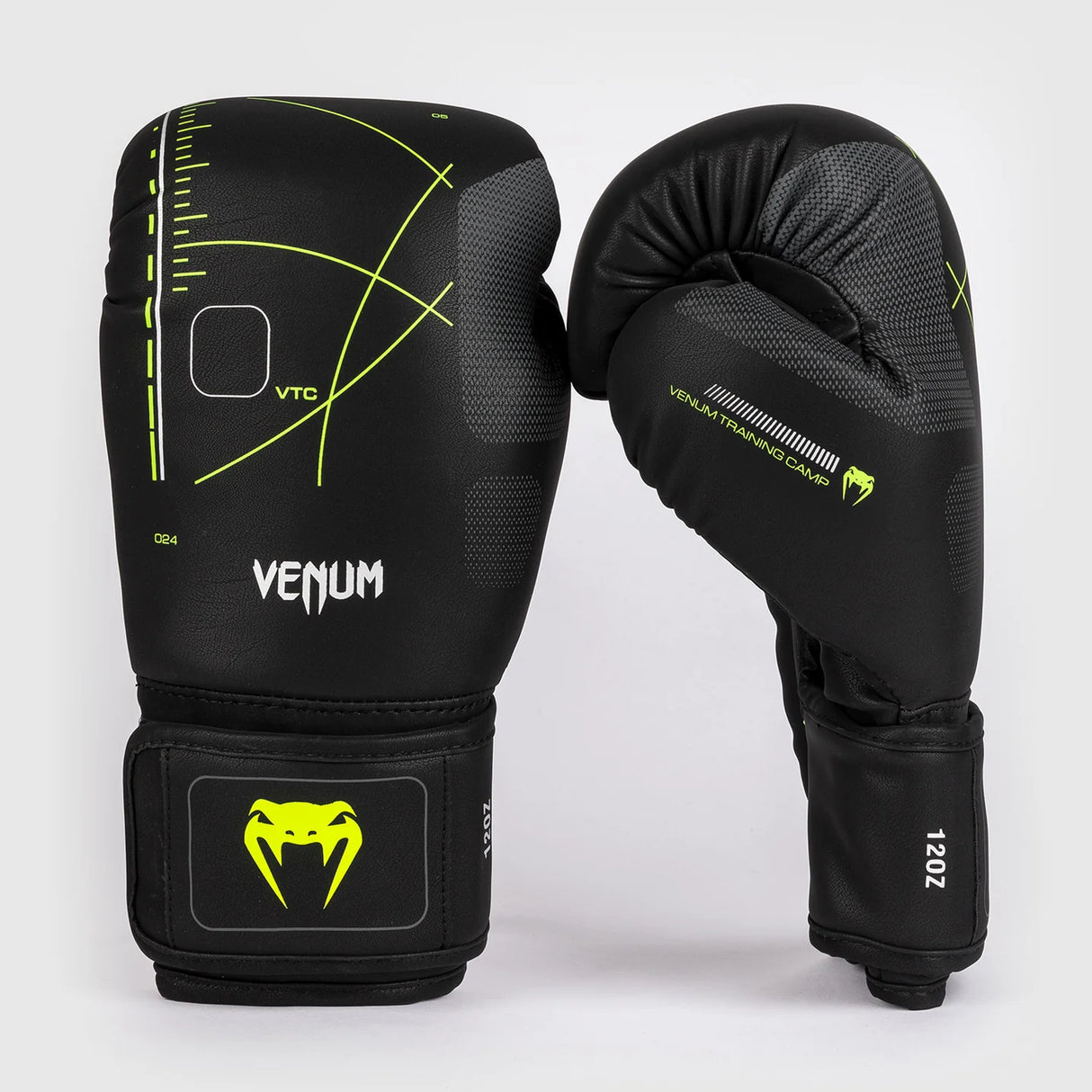 Venum Training Camp 4.0 Boxing Gloves - Black/Neon Green