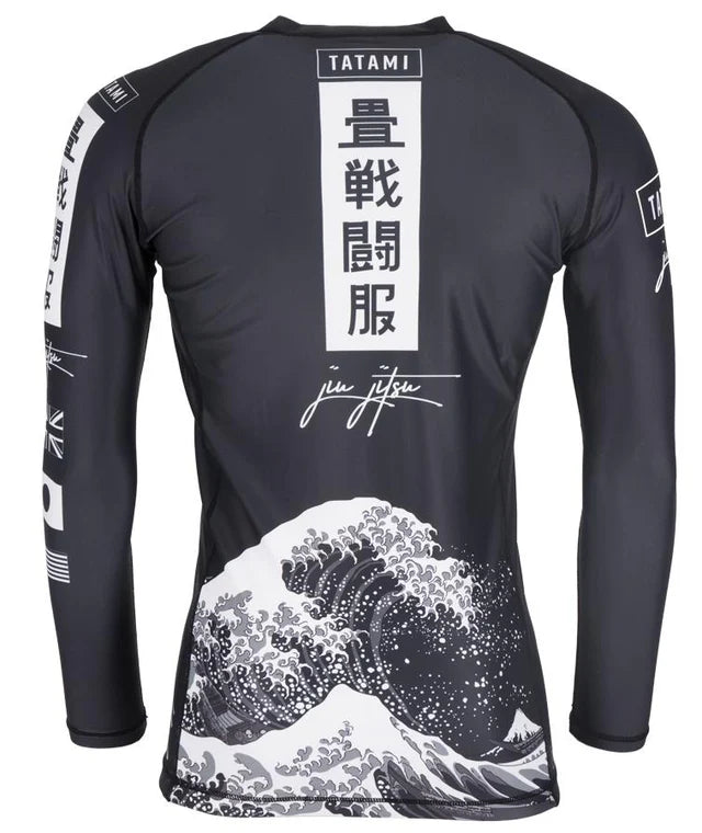 Tatami Kanagawa Long Sleeve Rash Guard - Black