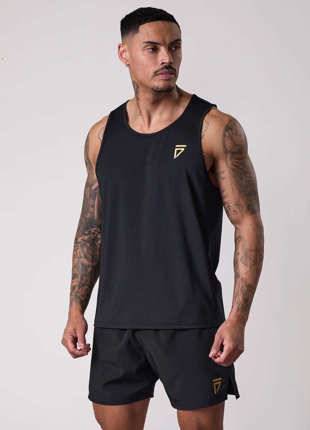 Gym King Fight Division Training Vest - Black/Gold