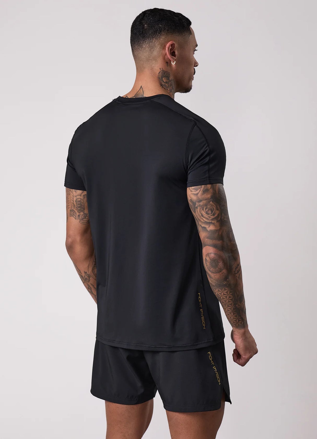 Gym King Fight Division Training T-Shirt - Black/Gold