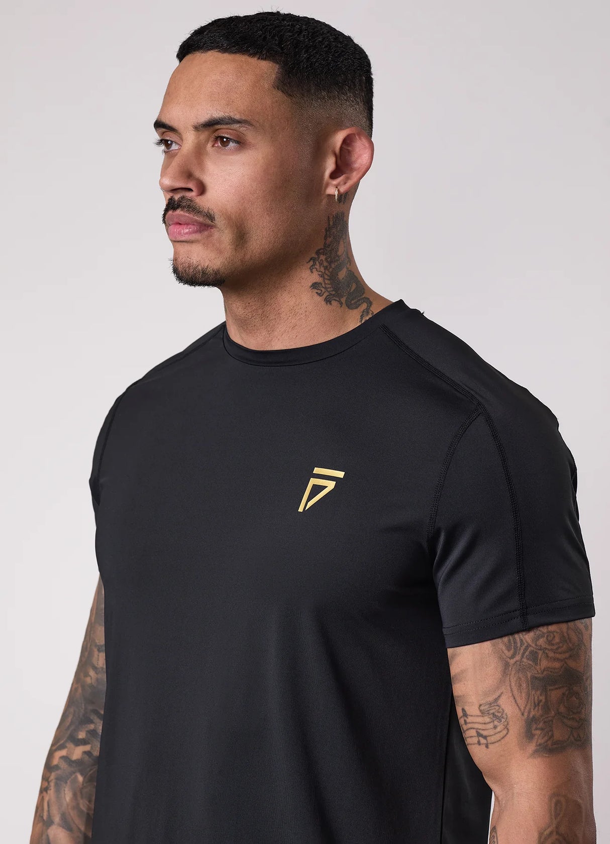 Gym King Fight Division Training T-Shirt - Black/Gold