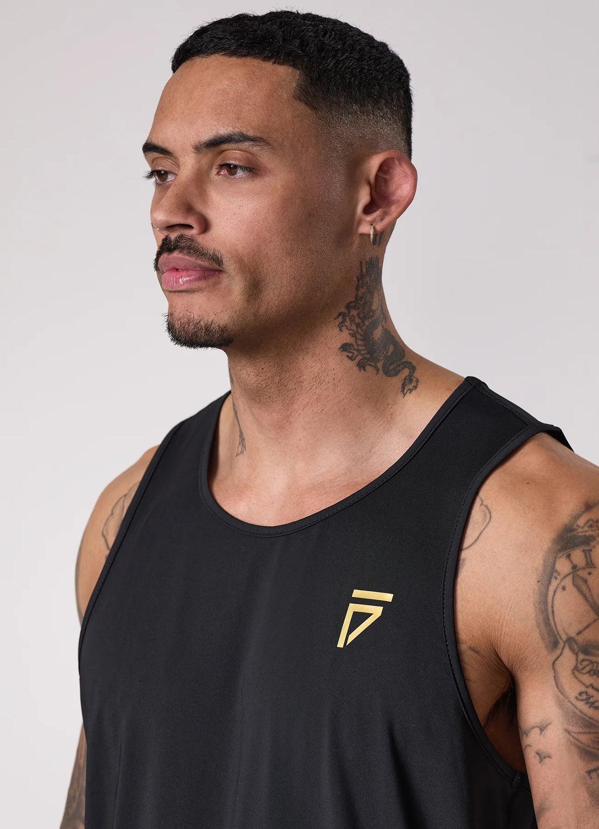 Gym King Fight Division Training Vest - Black/Gold