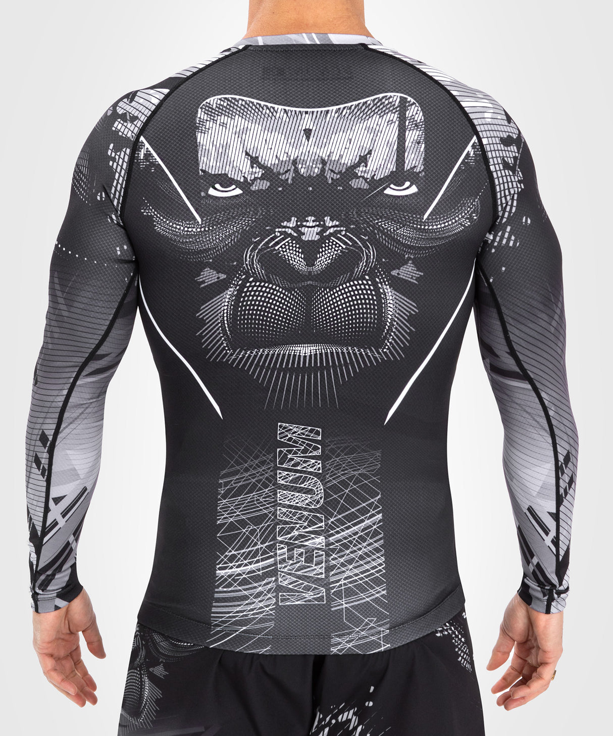 Venum Gorilla Jungle Long Sleeve Rash Guard - Black/White