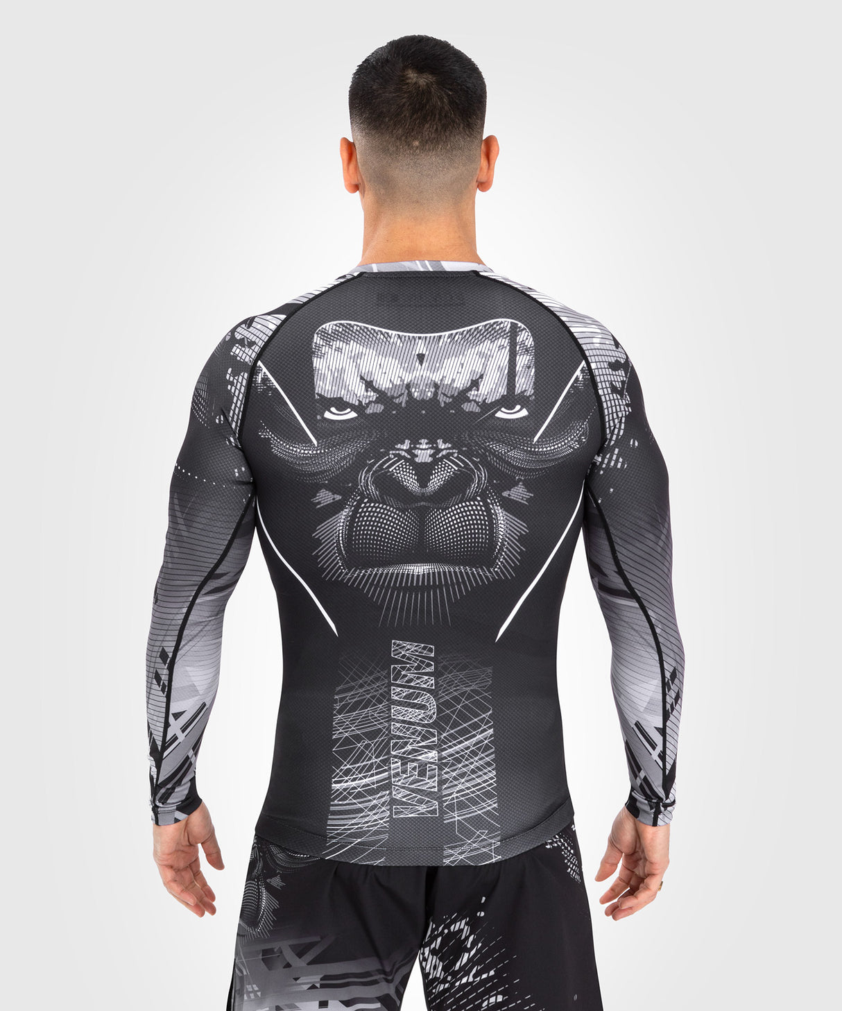 Venum Gorilla Jungle Long Sleeve Rash Guard - Black/White