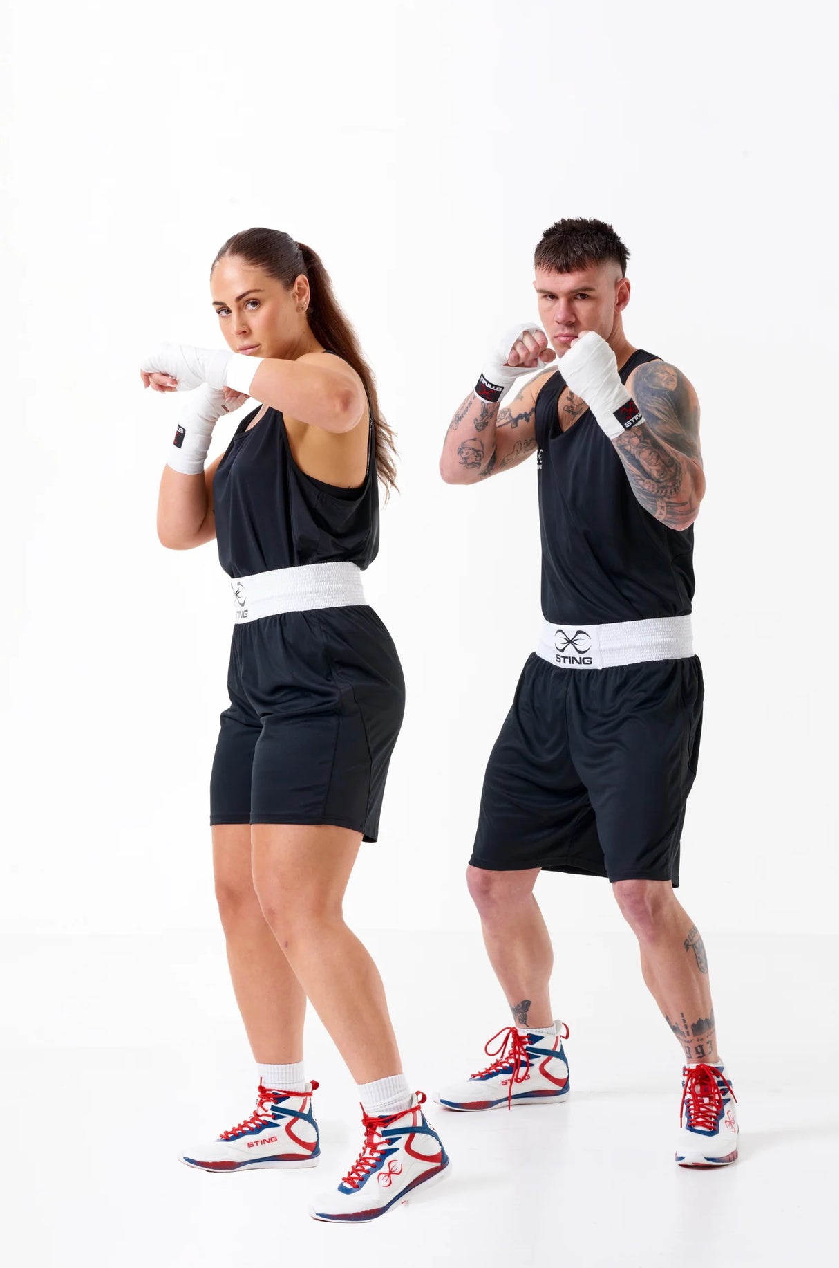 Sting Mettle Adult Boxing Shorts Black