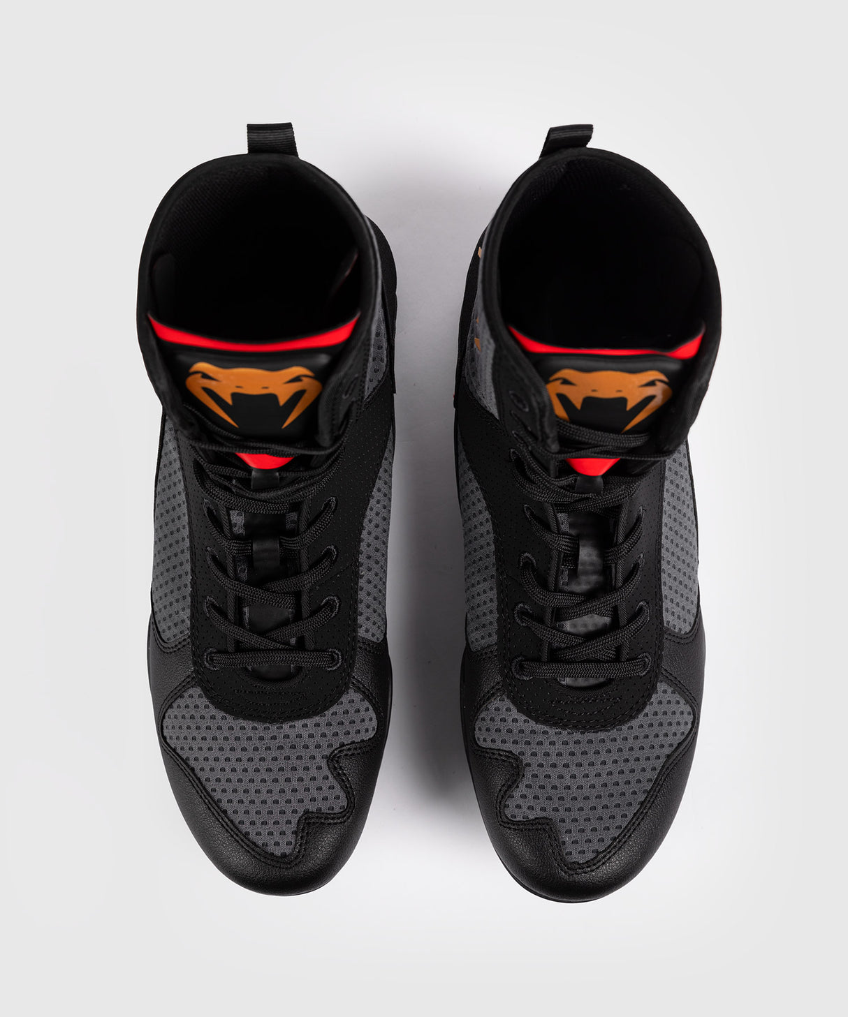 Venum Elite Boxing Shoes - Storm Grey/Gold