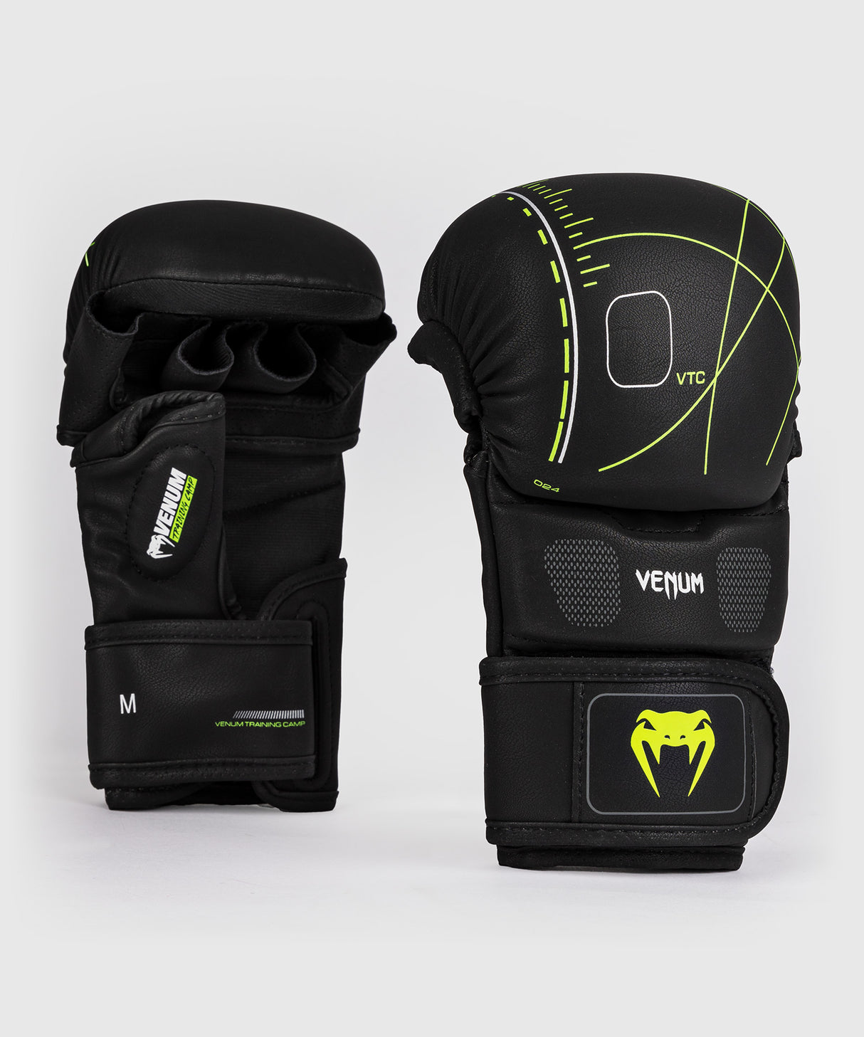 Venum Training Camp 4.0 MMA Sparring Gloves - Black/Neon Green