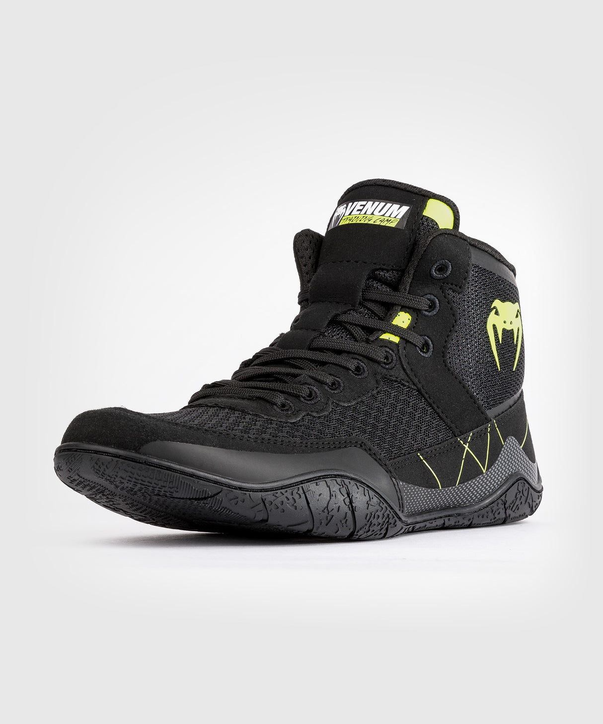 Venum Training Camp 4.0 Wrestling Shoes - Black/Neon Green