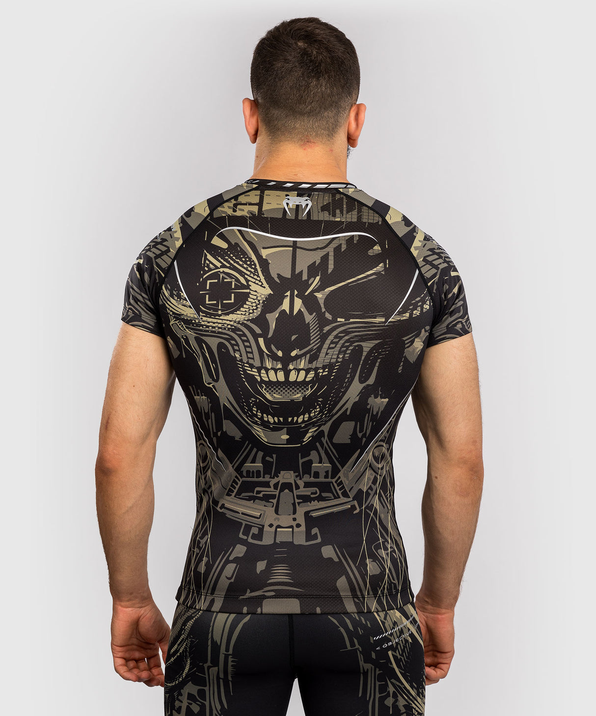 Venum Invader Short Sleeve Rash Guard - Black/Sand