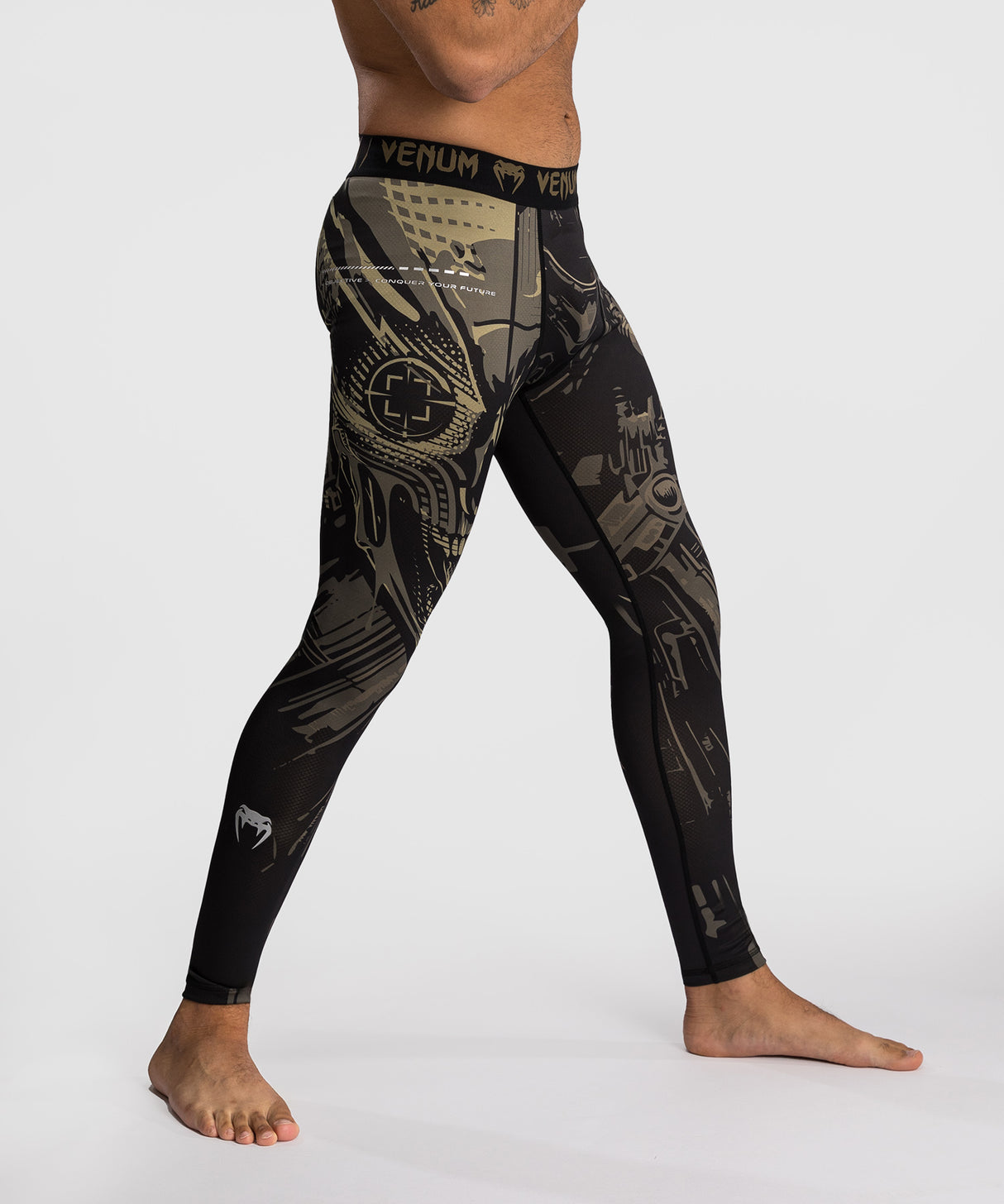 Venum Invader Spats - Black/Sand