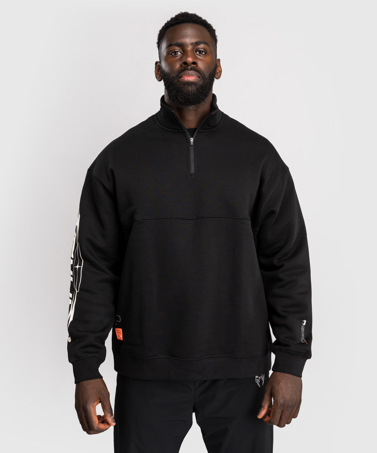 Venum Eclipse Half-Zip Sweatshirt - Black/Ivory