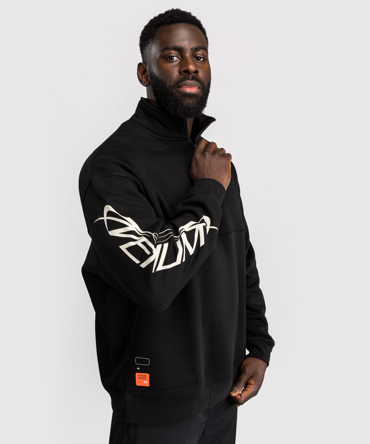 Venum Eclipse Half-Zip Sweatshirt - Black/Ivory