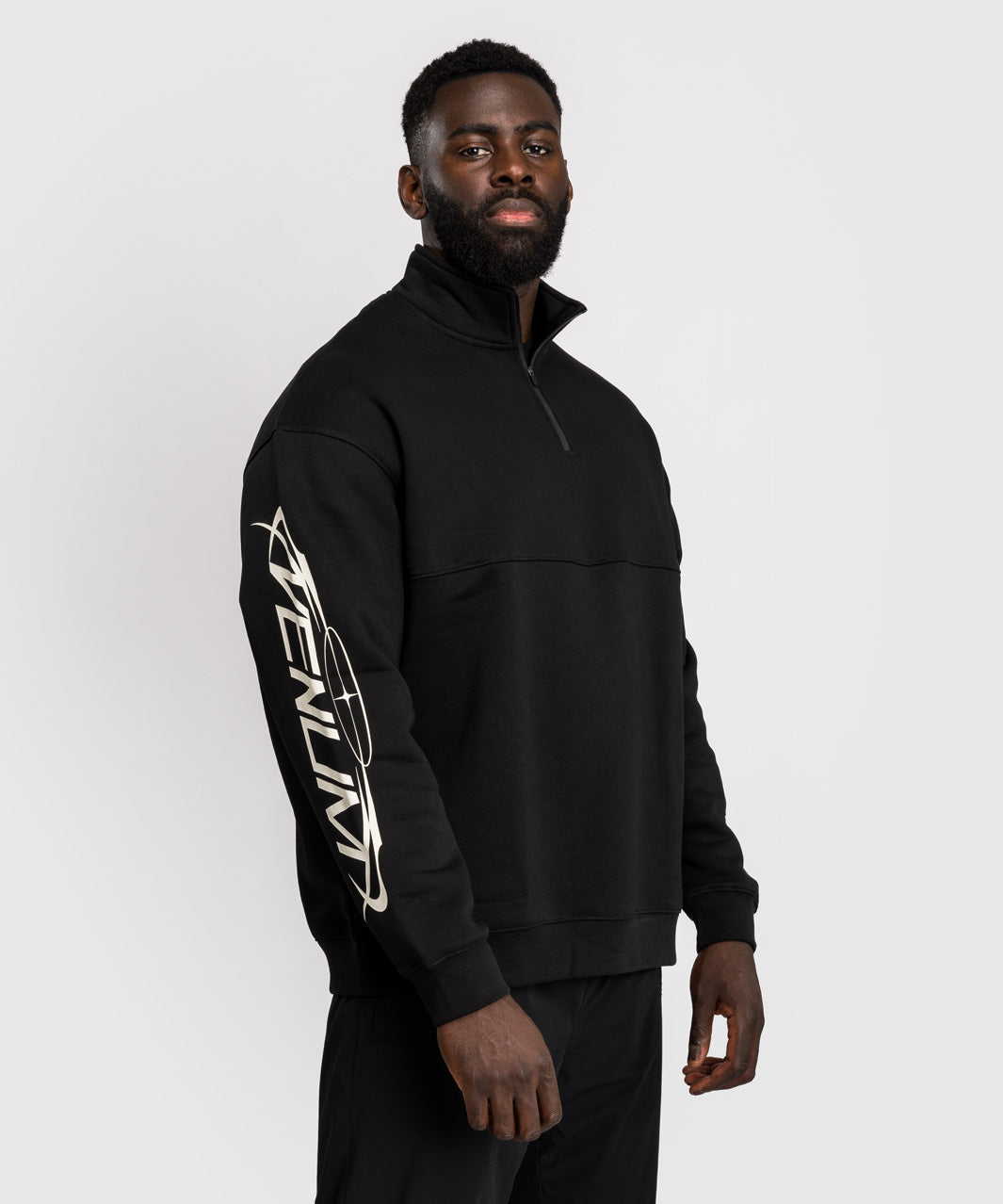 Venum Eclipse Half-Zip Sweatshirt - Black/Ivory