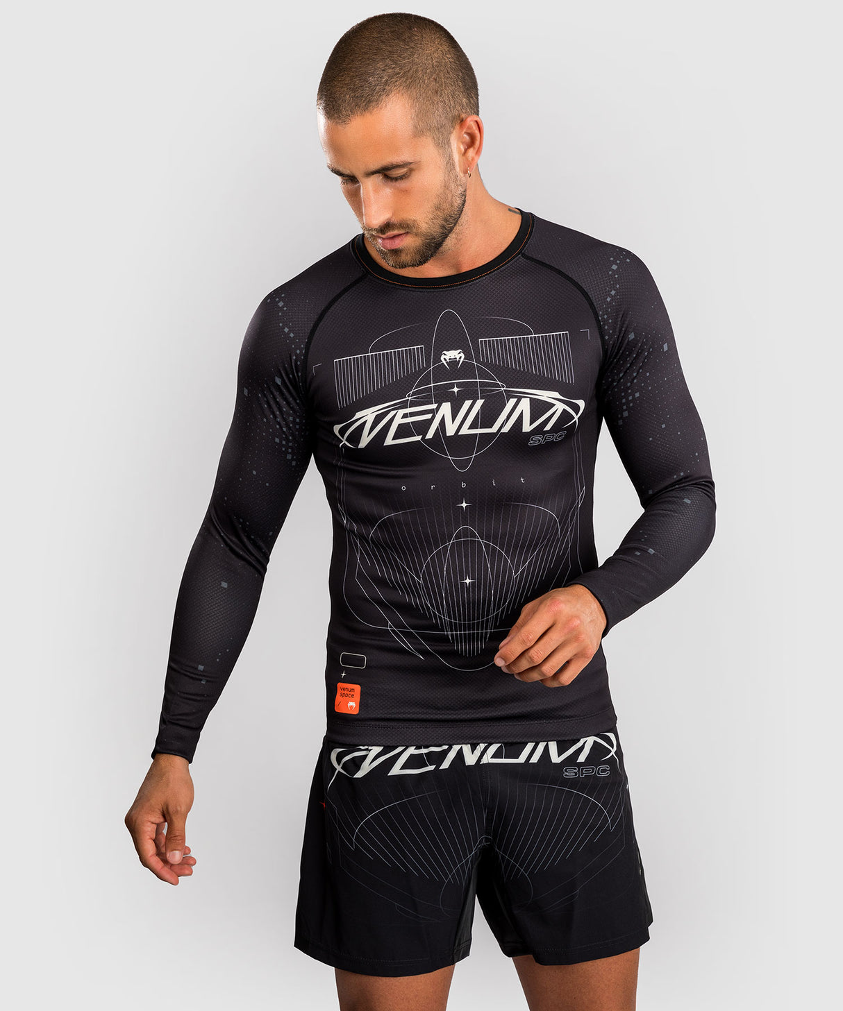 Venum Eclipse Long Sleeve Rash Guard - Black/Ivory