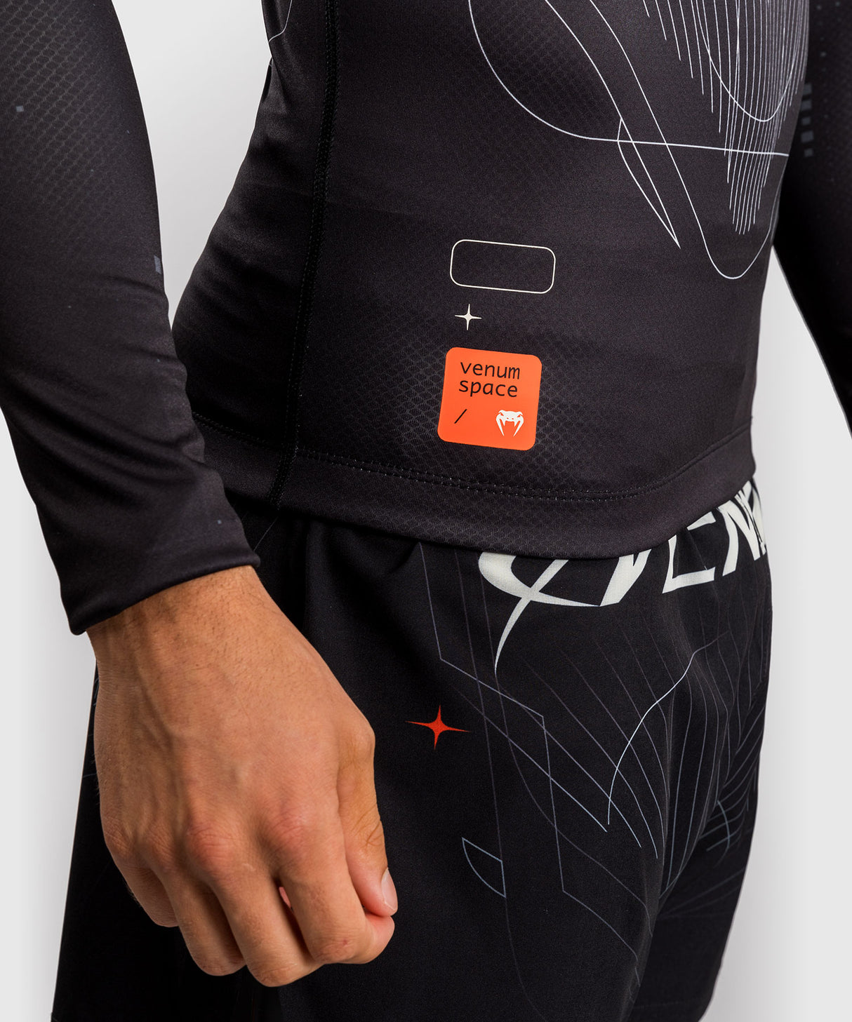 Venum Eclipse Long Sleeve Rash Guard - Black/Ivory