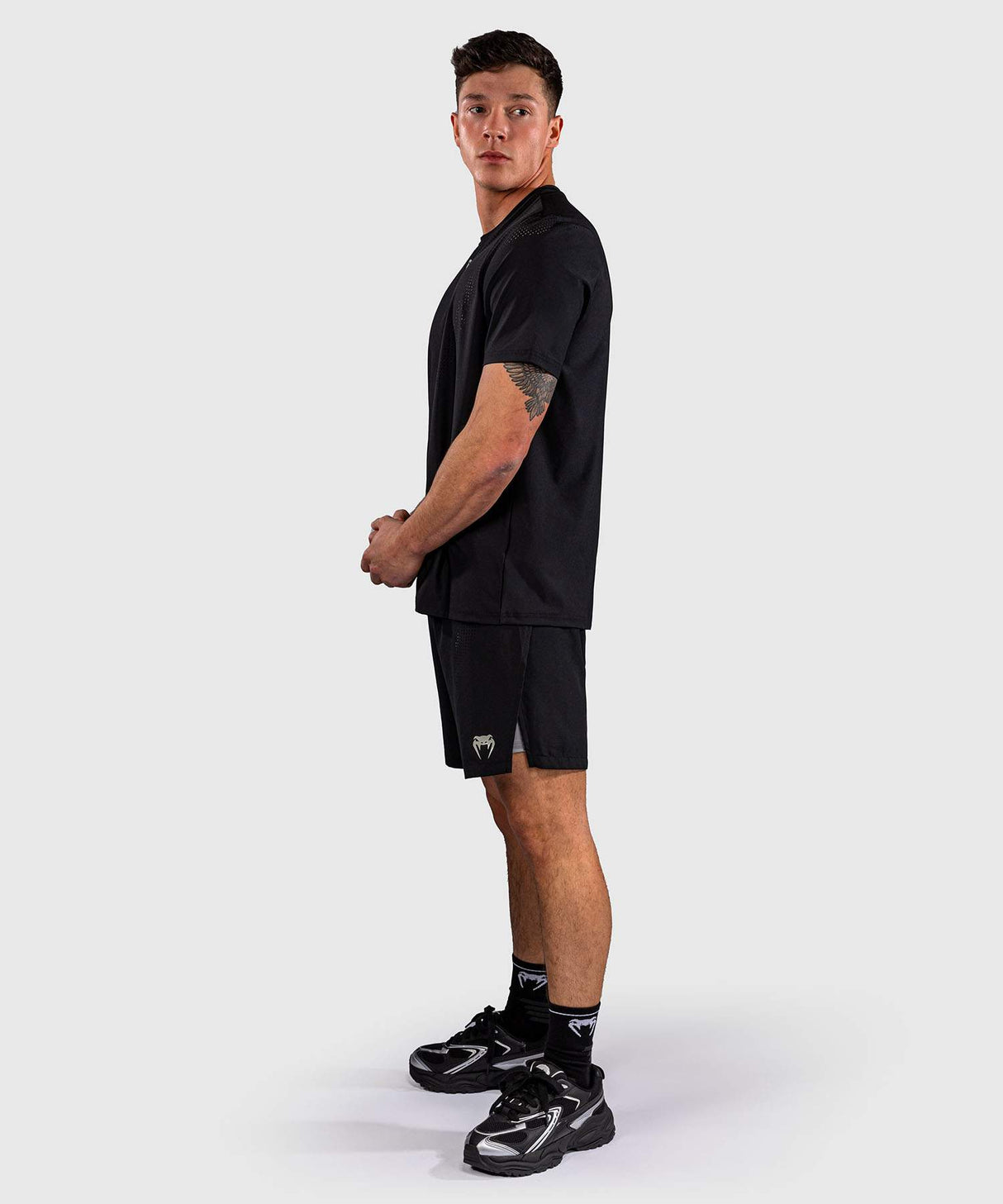 Venum Lazer Dry Tech T-Shirt - Black/Grey