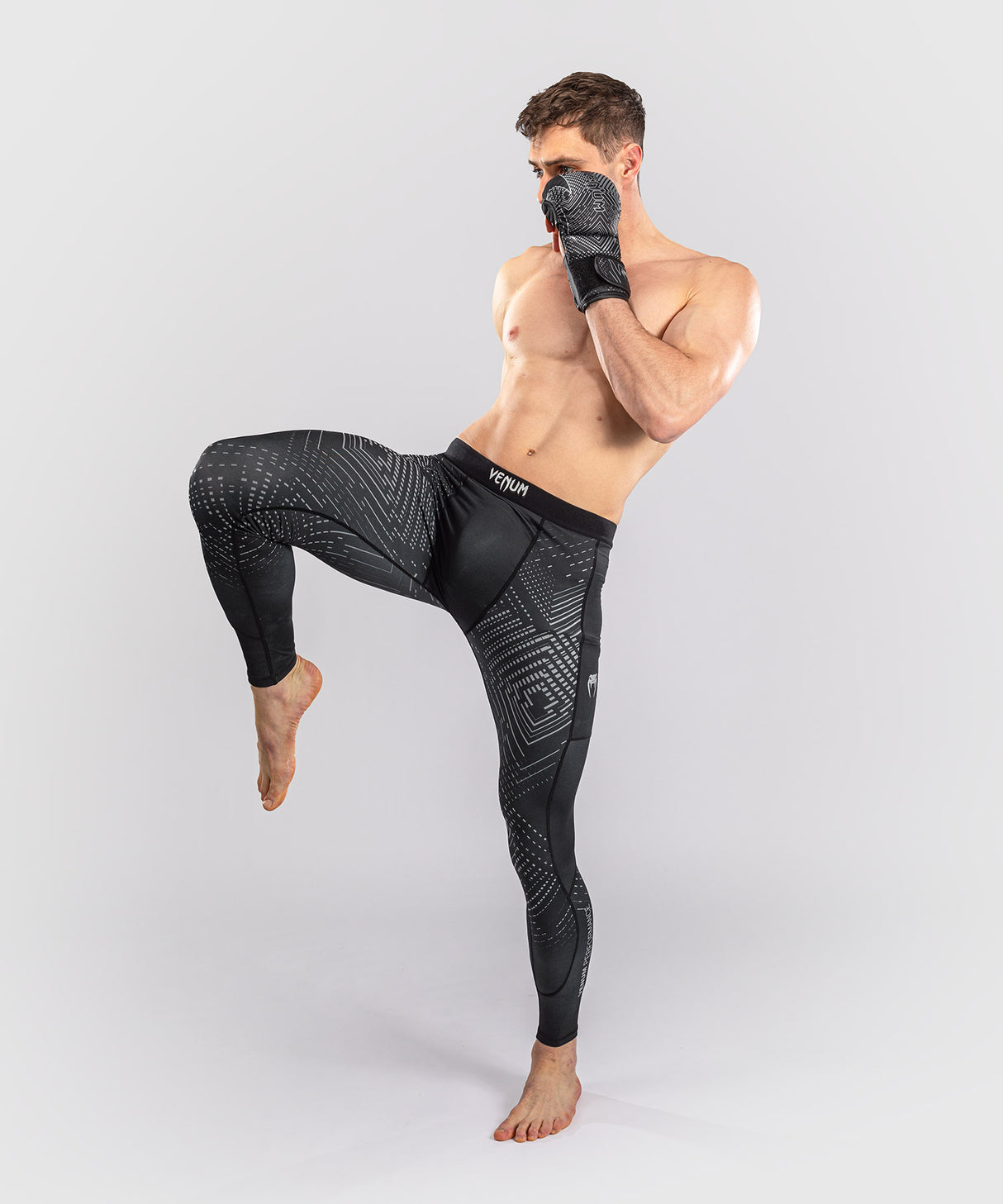 Venum Midnight Fury Spats - Black/Grey/Silver